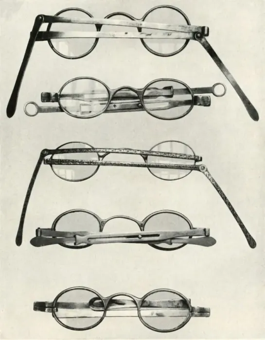 Framed Print : Various types of spectacles... of the late 18th and early 19th centuries, (1934). Creator: Unknown Framed Print : Various types of spectacles... of the late 18th and early 19th centuries, (1934). Creator: Unknown
