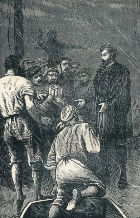 Framed Print : Vasco da Gama Refuses to Turn Back Again, 1904 Framed Print : Vasco da Gama Refuses to Turn Back Again, 1904