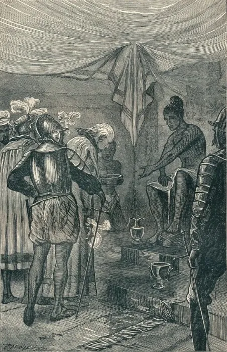 Framed Print : Vasco da Gama Visits the King, 1904 Framed Print : Vasco da Gama Visits the King, 1904