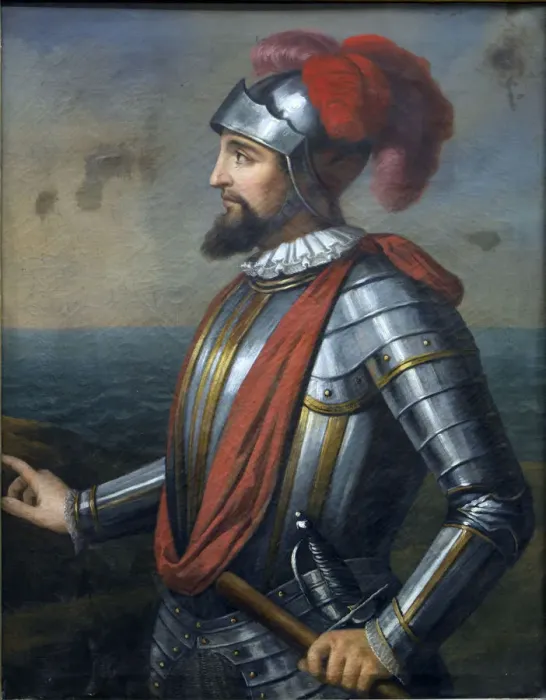 Framed Print : Vasco Nunez de Balboa. Artist: Anonymous Framed Print : Vasco Nunez de Balboa. Artist: Anonymous