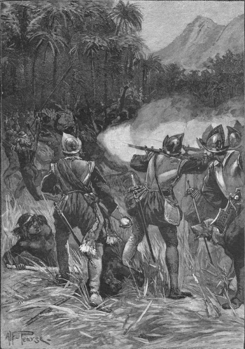 Framed Print : Vasco Nunez De Balboa fighting his way to the Cordilleras, c1513 (1908) Framed Print : Vasco Nunez De Balboa fighting his way to the Cordilleras, c1513 (1908)