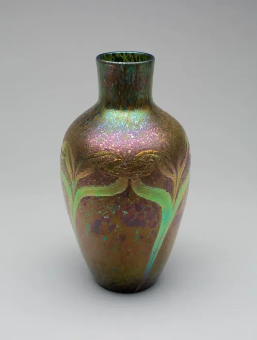 Framed Print : Vase, 1899. Creators: Tiffany & Co, Tiffany Glass Framed Print : Vase, 1899. Creators: Tiffany & Co, Tiffany Glass