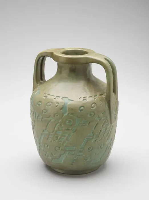 Framed Print : Vase, about 1915. Creators: Elizabeth Gray Overbeck, Hannah Borger Overbeck, Overbeck Pottery Framed Print : Vase, about 1915. Creators: Elizabeth Gray Overbeck, Hannah Borger Overbeck, Overbeck Pottery