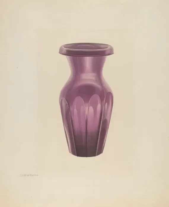 Framed Print : Vase, 1935 / 1942. Creator: Isidore Steinberg Framed Print : Vase, 1935 / 1942. Creator: Isidore Steinberg