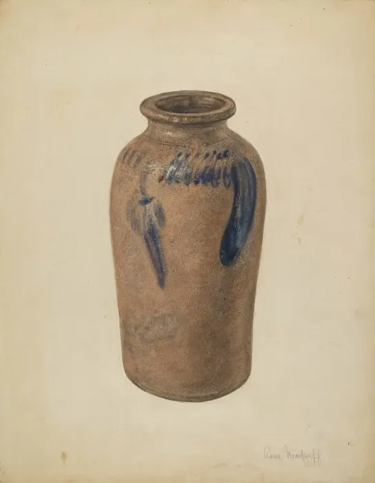 Framed Print : Vase, 1939. Creator: Anne Nemtzoff Framed Print : Vase, 1939. Creator: Anne Nemtzoff