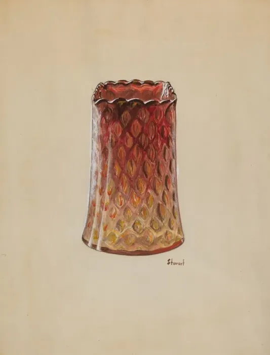 Framed Print : Vase (Amberina), c. 1937. Creator: Robert Stewart Framed Print : Vase (Amberina), c. 1937. Creator: Robert Stewart