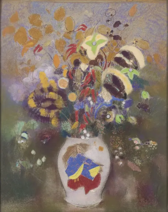 Framed Print : Vase au guerrier japonais, 1905-1908. Artist: Redon, Odilon (1840-1916) Framed Print : Vase au guerrier japonais, 1905-1908. Artist: Redon, Odilon (1840-1916)