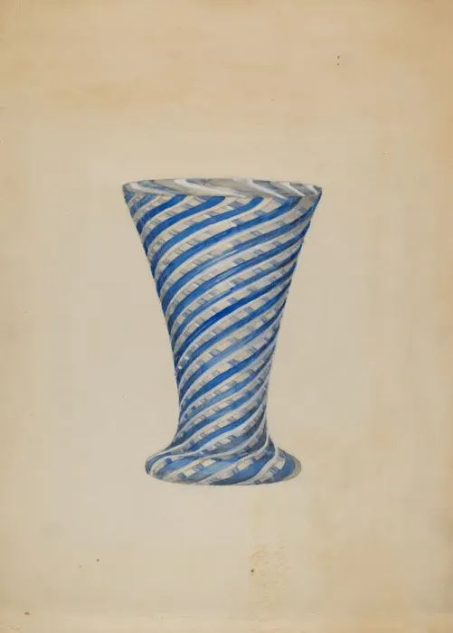 Framed Print : Vase (Blue and White), c. 1936. Creator: Albert Eyth Framed Print : Vase (Blue and White), c. 1936. Creator: Albert Eyth
