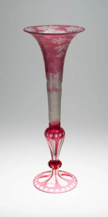 Framed Print : Vase, Bohemia, c. 1850. Creator: Bohemia Glass Framed Print : Vase, Bohemia, c. 1850. Creator: Bohemia Glass
