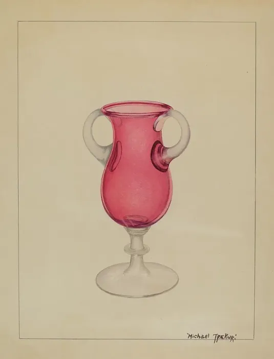Framed Print : Vase, c. 1936. Creator: Michael Trekur Framed Print : Vase, c. 1936. Creator: Michael Trekur