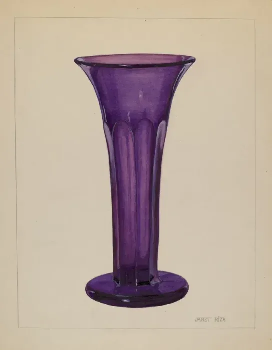Framed Print : Vase, c. 1937. Creator: Janet Riza Framed Print : Vase, c. 1937. Creator: Janet Riza