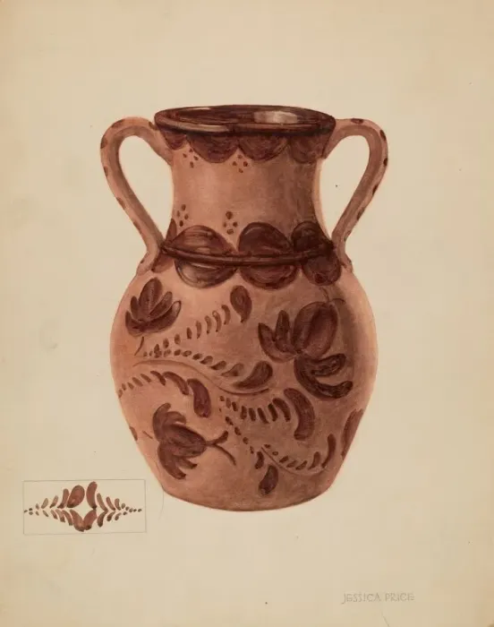 Framed Print : Vase, c. 1937. Creator: Jessica Price Framed Print : Vase, c. 1937. Creator: Jessica Price