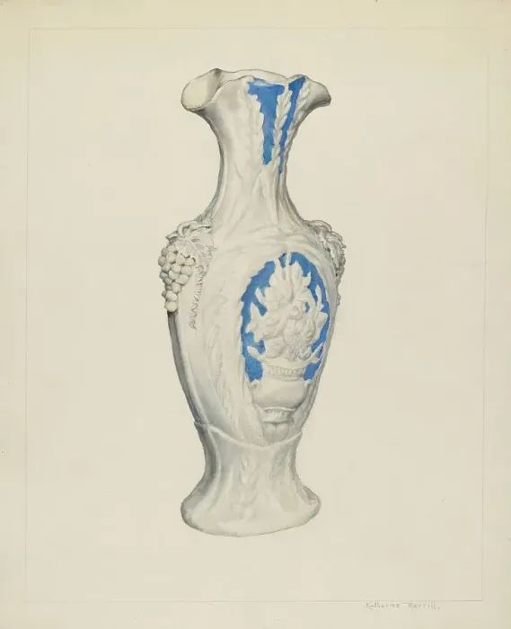Framed Print : Vase, c. 1937. Creator: Katharine Merrill Framed Print : Vase, c. 1937. Creator: Katharine Merrill