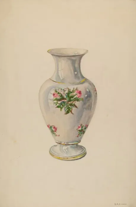Framed Print : Vase, c. 1938. Creator: Byron Dingman Framed Print : Vase, c. 1938. Creator: Byron Dingman