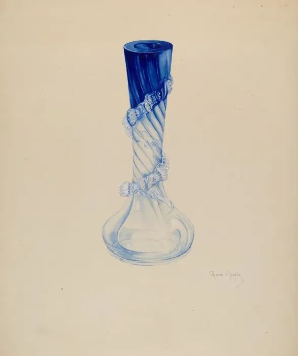 Framed Print : Vase, c. 1938. Creator: Grace Halpin Framed Print : Vase, c. 1938. Creator: Grace Halpin