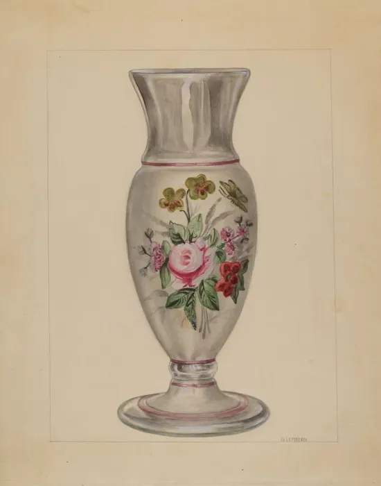 Framed Print : Vase, c. 1940. Creator: Gertrude Lemberg Framed Print : Vase, c. 1940. Creator: Gertrude Lemberg