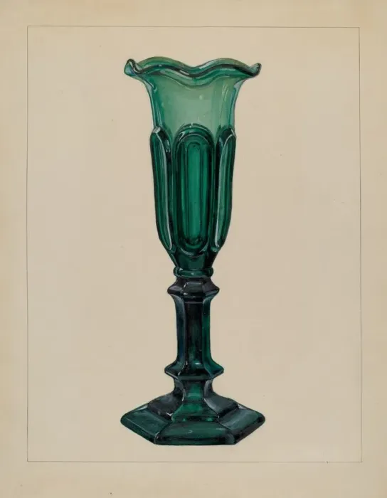 Framed Print : Vase, c. 1940. Creator: Janet Riza Framed Print : Vase, c. 1940. Creator: Janet Riza