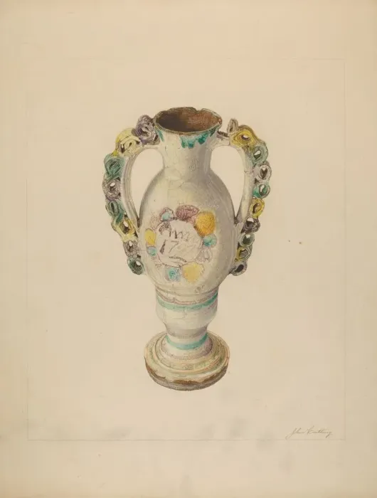 Framed Print : Vase, c. 1941. Creator: John Cutting Framed Print : Vase, c. 1941. Creator: John Cutting
