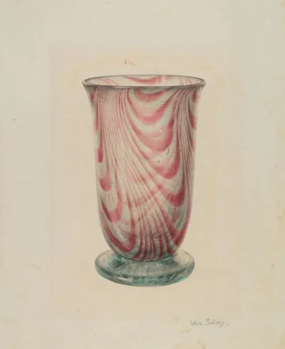 Framed Print : Vase, c. 1941. Creator: Van Silvay Framed Print : Vase, c. 1941. Creator: Van Silvay