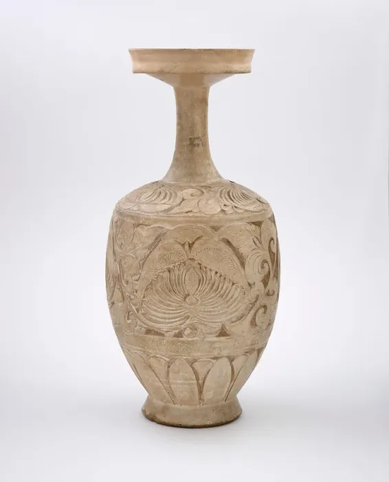 Framed Print : Vase with carved peony scrolls, about 1000. Creator: Unknown Framed Print : Vase with carved peony scrolls, about 1000. Creator: Unknown