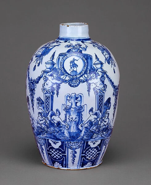 Vase, Delft, c. 1690  /  1700. Creator: De Griekesche A