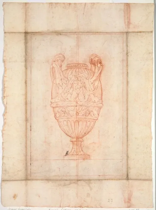 Framed Print : Vase Design for Suite of Vases: Plate 27, 1746. Creator: Jacques Francois Saly (French Framed Print : Vase Design for Suite of Vases: Plate 27, 1746. Creator: Jacques Francois Saly (French
