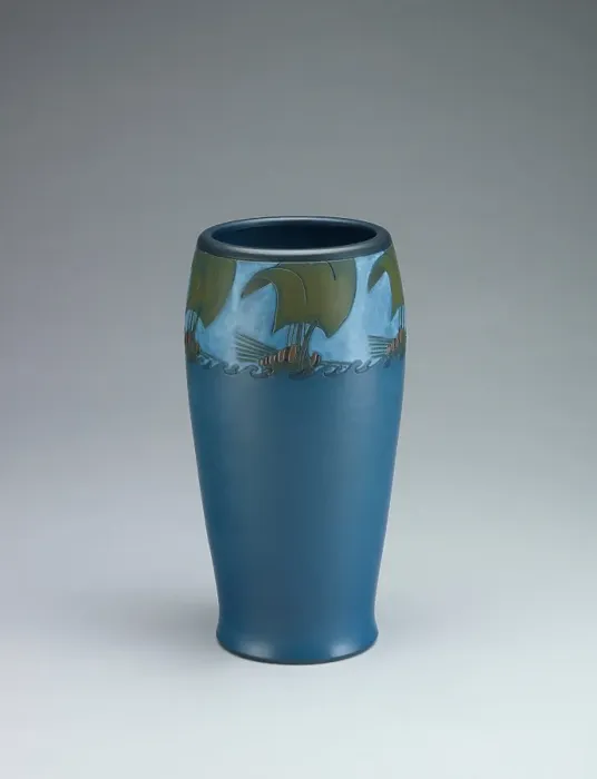 Framed Print : Vase, designed about 1916. Creator: Marblehead Pottery Framed Print : Vase, designed about 1916. Creator: Marblehead Pottery