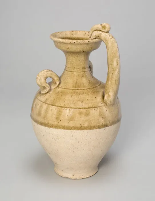 Framed Print : Vase with Dragon-Shaped Handle and Two Loop Handles, Sui dynasty (581-618)
