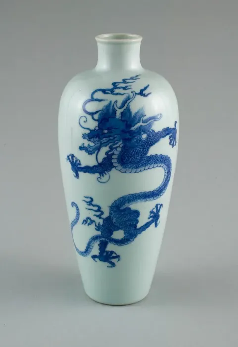 Framed Print : Vase with Dragons, Qing dynasty (1644-1911), Kangxi period (1662-1722). Creator: Unknown