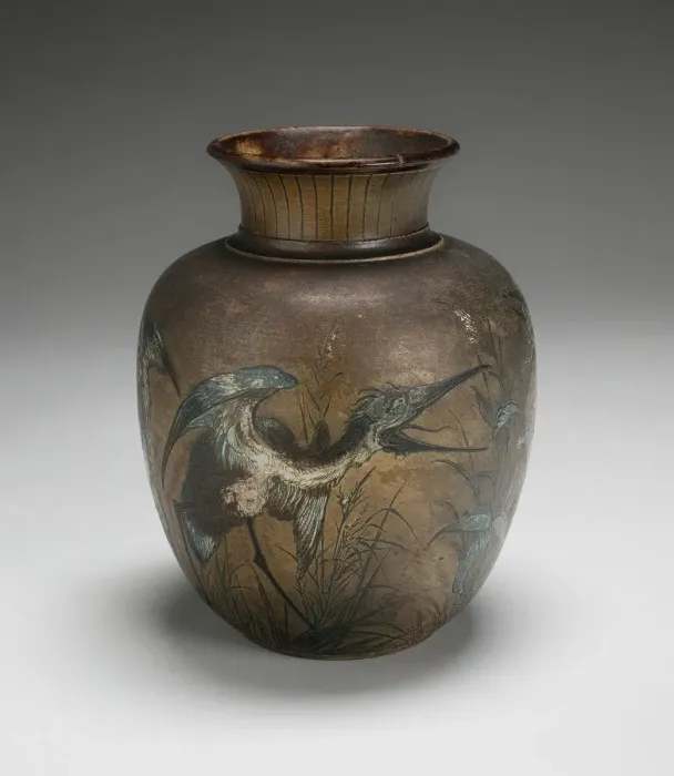 Framed Print : Vase, England, 1893. Creator: Martin Brothers Pottery Framed Print : Vase, England, 1893. Creator: Martin Brothers Pottery