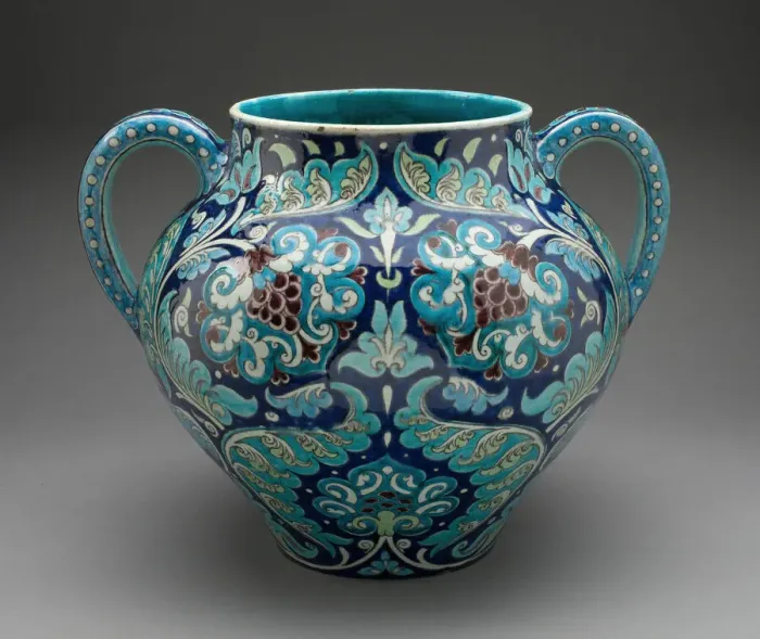 Framed Print : Vase, England, c. 1885. Creators: William de Morgan, Fred Passenger Framed Print : Vase, England, c. 1885. Creators: William de Morgan, Fred Passenger