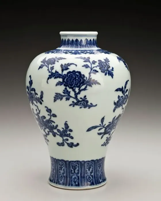 Framed Print : Vase with floral design, 1736-1795. Creator: Unknown Framed Print : Vase with floral design, 1736-1795. Creator: Unknown