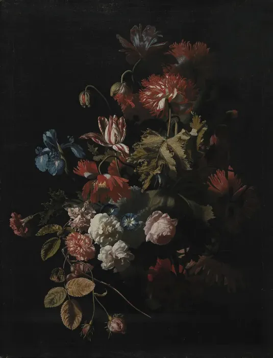 Framed Print : A Vase with Flowers, 1659-1721. Creator: Simon Pietersz Verelst Framed Print : A Vase with Flowers, 1659-1721. Creator: Simon Pietersz Verelst