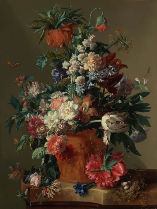 Framed Print : Vase of Flowers, 1722. Creator: Jan van Huysum Framed Print : Vase of Flowers, 1722. Creator: Jan van Huysum