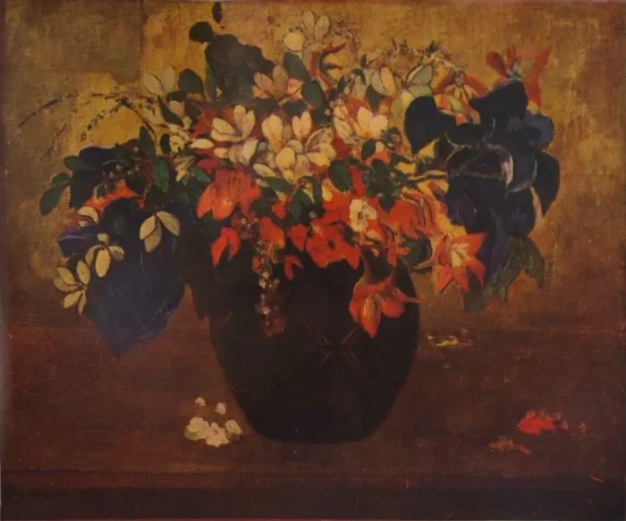 Framed Print : A Vase of Flowers, 1896, (1932). Artist: Paul Gauguin Framed Print : A Vase of Flowers, 1896, (1932). Artist: Paul Gauguin