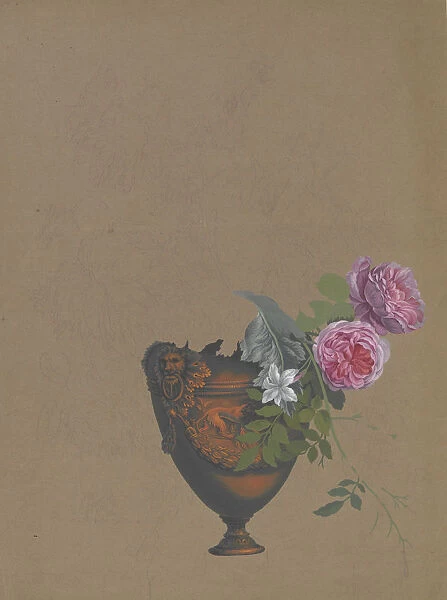 Vase of Flowers, 19th century. Creator: Anon