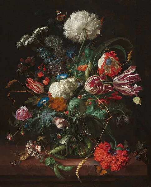 Vase of Flowers, c. 1660. Creator: Jan Davidsz de Heem