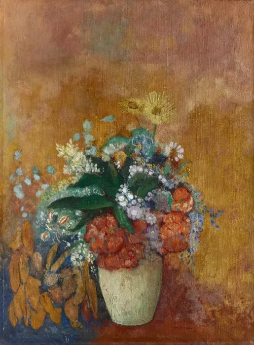 Framed Print : Vase of Flowers, c. 1905. Creator: Odilon Redon (French, 1840-1916) Framed Print : Vase of Flowers, c. 1905. Creator: Odilon Redon (French, 1840-1916)