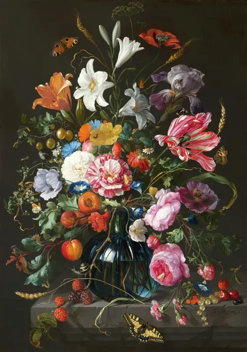 Framed Print : Vase of Flowers, c1640-1680. Creator: Jan Davidsz de Heem Framed Print : Vase of Flowers, c1640-1680. Creator: Jan Davidsz de Heem