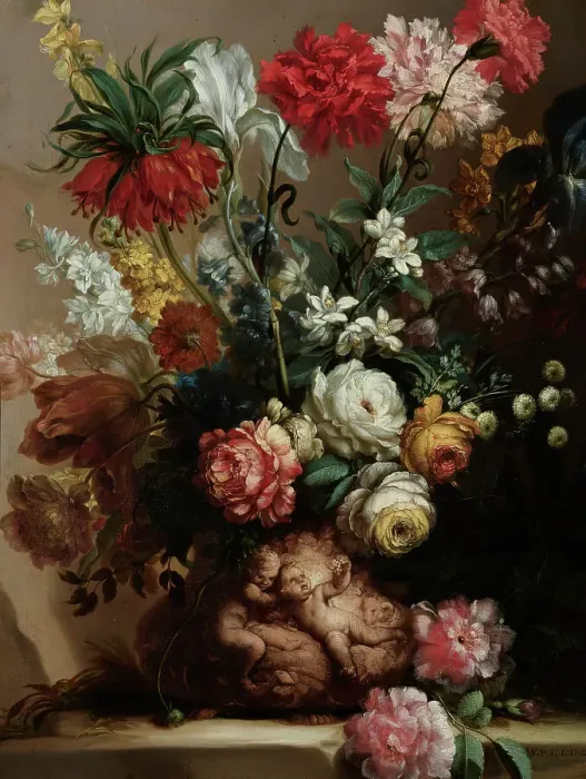 Framed Print : Vase of Flowers, c1695 (?). Creator: Isabella Peeters Framed Print : Vase of Flowers, c1695 (?). Creator: Isabella Peeters