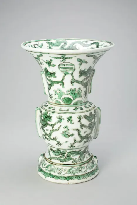 Framed Print : Vase in the Form of a Bronze Wine Vessel, with Dragons, Waves, and Trigrams... (1573-1620). Creator: Unknown Framed Print : Vase in the Form of a Bronze Wine Vessel, with Dragons, Waves, and Trigrams... (1573-1620). Creator: Unknown