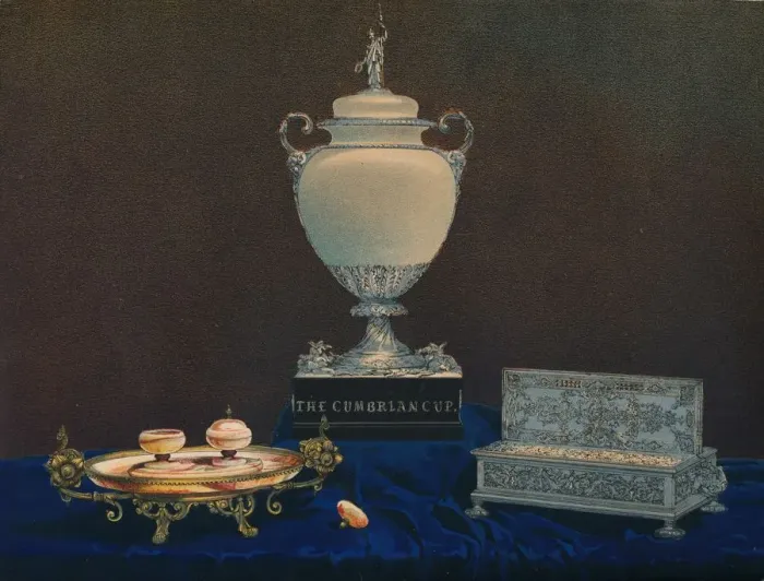 Framed Print : Vase and Inkstands, 1863. Artist: Robert Dudley Framed Print : Vase and Inkstands, 1863. Artist: Robert Dudley