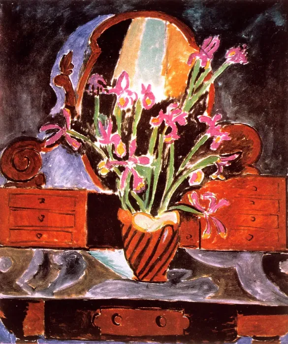 Framed Print : Vase of Irises, 1912. Creator: Henri Matisse. Vase of Irises, 1912. Creator: Henri Matisse Framed Print : Vase of Irises, 1912. Creator: Henri Matisse. Vase of Irises, 1912. Creator: Henri Matisse