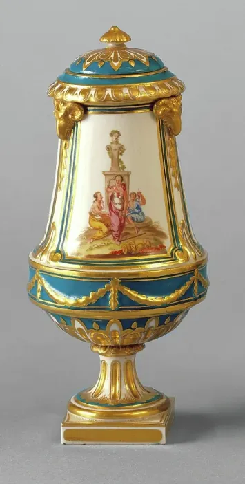 Framed Print : Vase with lid, about 1765. Creator: Chelsea Porcelain Manufactory Framed Print : Vase with lid, about 1765. Creator: Chelsea Porcelain Manufactory