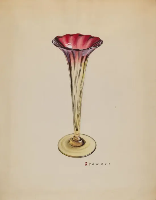 Framed Print : Vase (Morning Glory), c. 1937. Creator: Robert Stewart Framed Print : Vase (Morning Glory), c. 1937. Creator: Robert Stewart