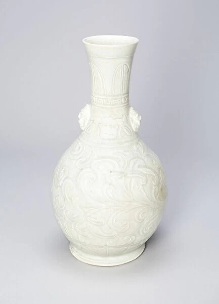 Vase with Ox Masks and Upright and Curling Leaves, Southern Song dynasty (1127-1279)