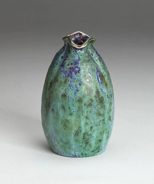Vase with Pinched Neck, France, c. 1900. Creator: Pierre-Adrien Dalpayrat