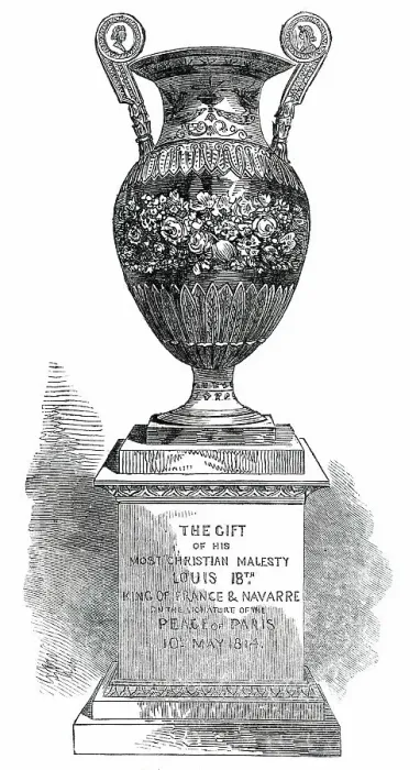 Framed Print : Vase presented by Louis XVIII. to the late Marquis of Londonderry, 1850. Creator: Unknown Framed Print : Vase presented by Louis XVIII. to the late Marquis of Londonderry, 1850. Creator: Unknown