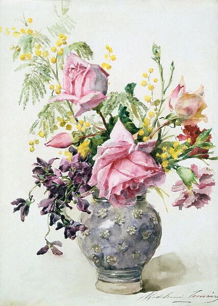 Vase of Roses, c1865-1928. Artist: Madeleine Jeanne Lemaire