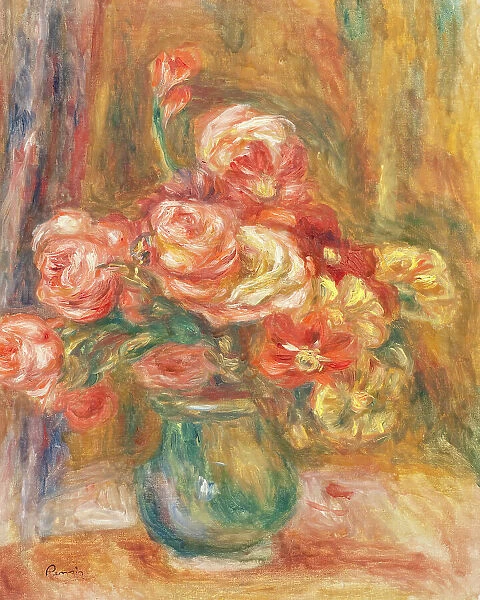 Vase of Roses, between c1890 and c1900. Creator: Pierre-Auguste Renoir